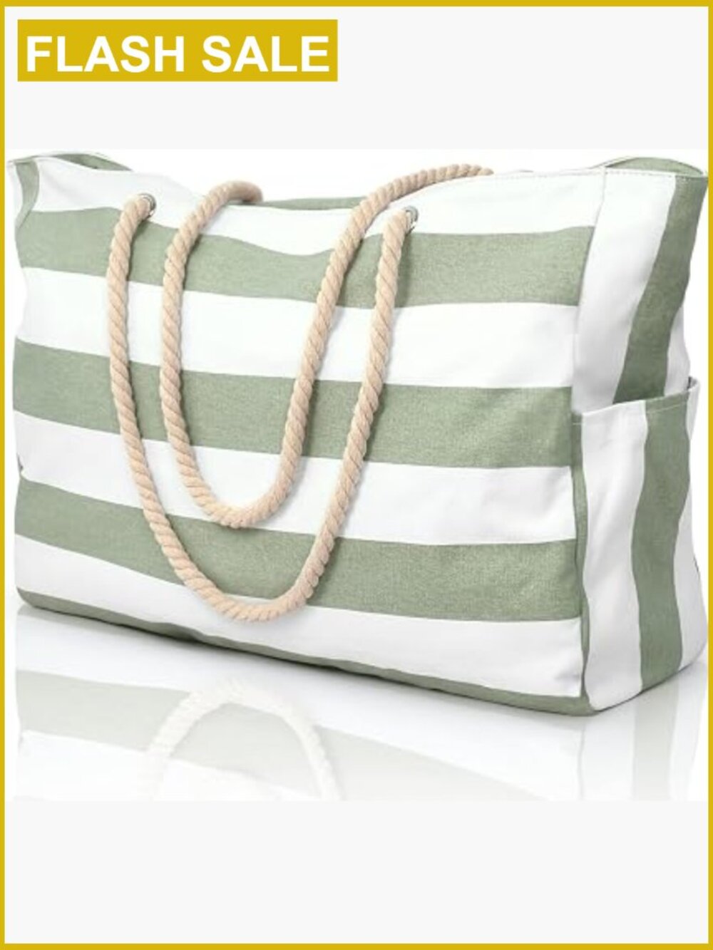 Large Waterproof Beach Tote Bag for Women Sandproof Swimsuit Bag with Zipper